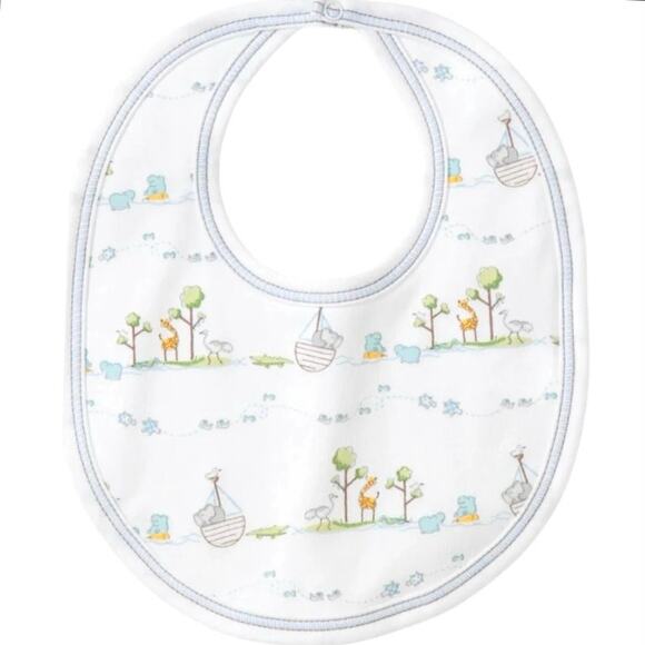 NEW KISSY KISSY Noah's Ark Boys Girls Unisex 100% Pima Cotton Bib One Size O/S - Picture 1 of 9